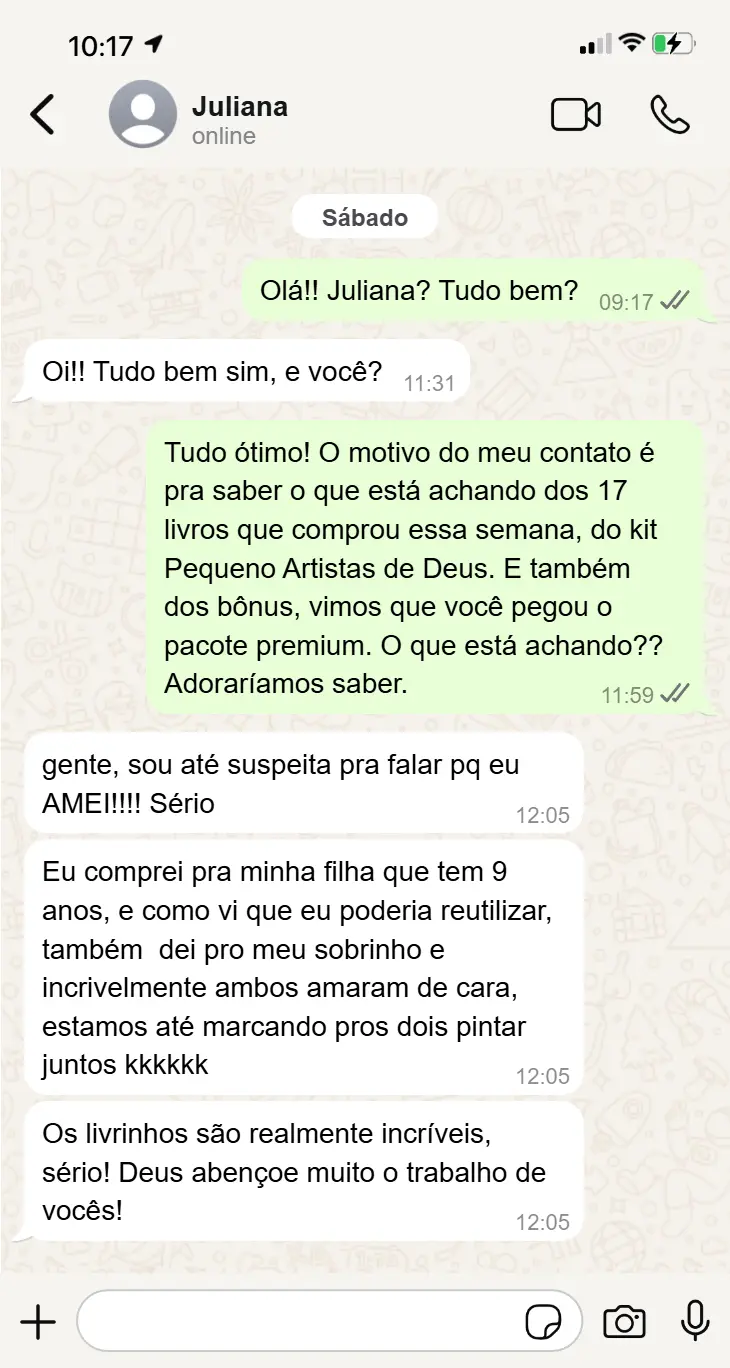 Depoimento do Instagram