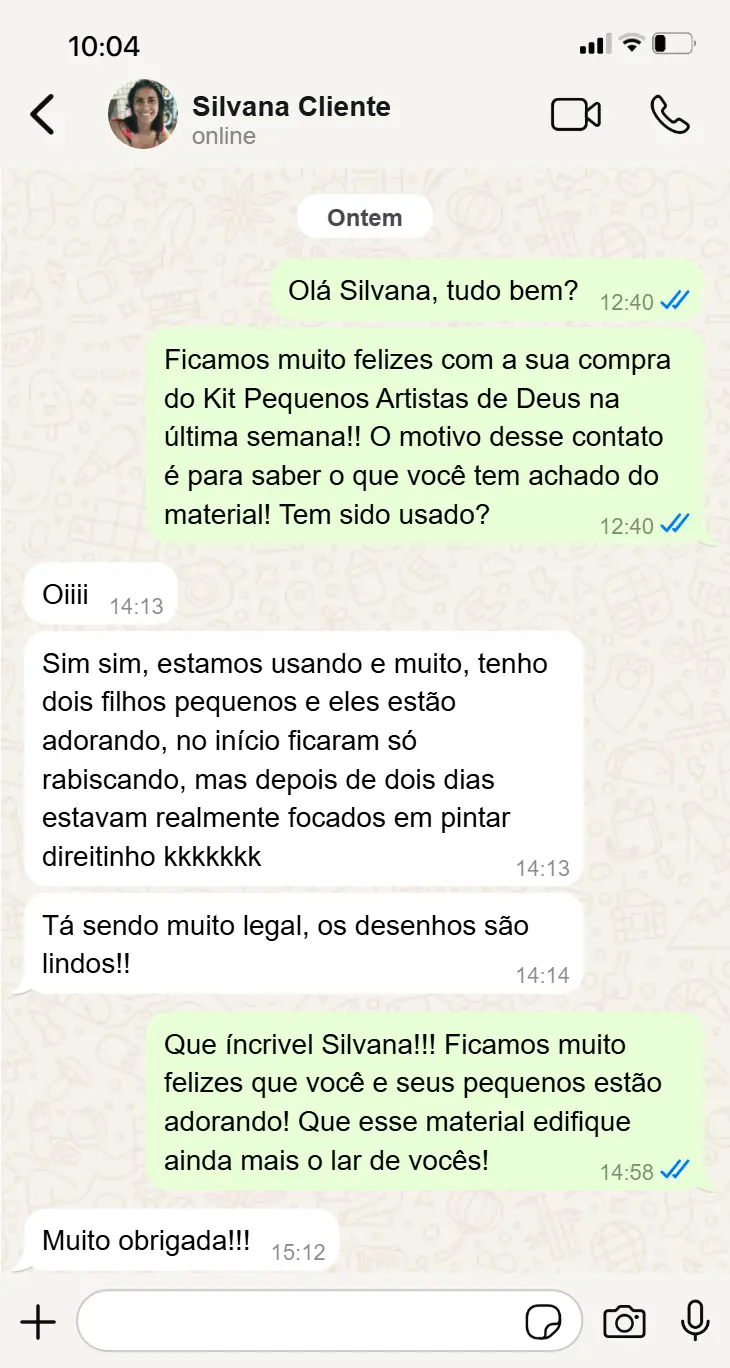 Depoimento do Instagram